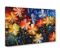 Assorted Flower Bouquet Vol.2 Canvas Print | Gallery Wrapped 30mm Frame Wall Art | 30x20 inches | Ready to Hang | Contemporary Floral Picture | Living Room Bedroom Lounge Office