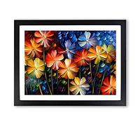 Assorted Flower Bouquet Vol.2 Framed Print | A2 Black Framed Wall Art | Ready to Hang | Modern Floral Picture | Living Room Bedroom Lounge Office