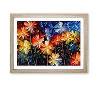 Assorted Flower Bouquet Vol.2 Framed Print | A2 Oak Framed Wall Art | Ready to Hang | Modern Floral Picture | Living Room Bedroom Lounge Office