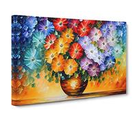 Assorted Flower Bouquet Vol.3 Canvas Print | Gallery Wrapped 30mm Frame Wall Art | 30x20 inches | Ready to Hang | Contemporary Floral Picture | Living Room Bedroom Lounge Office