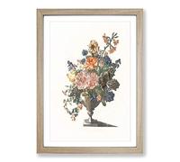 Assorted Flowers by Johan Teyler Framed Print | A2 Oak Framed Wall Art | Ready to Hang | Modern Floral Picture | Living Room Bedroom Lounge Office