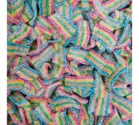 Assorted Fruit Flavour Sour Candy Belts - Bites - 1KG Bag - Vegan - Halal