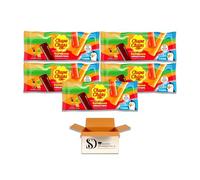 Assorted Fruit Flavoured Chupa Chups Squeezee Freeze Ice Pops 12 x 45ml (Pack of 5 - 60 Total Pops) - Ice Lollies with Real Fruit Juice & No Added Sugar - Cola, Apple, Strawberry, Orange
