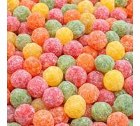 Assorted Fruit Flavoured Sour Fizzy Filled Sweets - Apple, Blue Raspberry & Mixed Fruit Candy, Chewy Fruity Bonbons with Tangy Centre - csmsr (500g, Mixed Fruit Sour Candy)