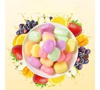 Assorted fruit gummies, sour and sweet fruit candies, fudge, lemon grape mango strawberry candies, milk candies, toffee, gummy candies, hard candies, wedding candies, casual snacks, sweets (250g)