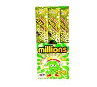 Assorted Fruity Candy Variety Pack, Millions Bulk Bags of 6 Colorful Chewy Candies (BOX OF 12 Apple)