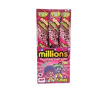 Assorted Fruity Candy Variety Pack, Millions Bulk Bags of 6 Colorful Chewy Candies (Box of 12 BLACKCURRANT)