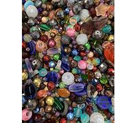 Assorted Glass Beads for Jewelry Making, DIY Lamp Work, Arts and Crafts, and Decorative Hobby Artistry, Colorful Crystal Assortment Bulk Mix, 4-18mm, Half Pound (1)