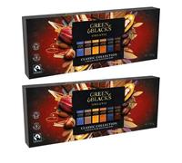 Assorted Green and Blacks chocolate Organic Classic Miniature Bar Collection 180g - Pack of 2 - Contains 12 Miniature Chocolate Bars of Milk and Dark Chocolate each Pack.