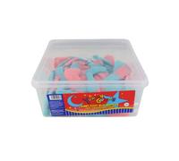 Assorted Gummy & Fizzy Sweets Bulk Tub | Chewy Candy Mix for Parties & Events | Variety of Fun Shapes & Flavours (Yummy Gummy Giant Fizzy Blue Bottles 800g Tub)