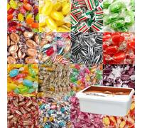 Assorted Hard Boiled Sweets - Wrapped Boiled Sweets Mix Selection 1kg Gift Tub - Assorted Sweet Pick and Mix for Parties, Gifts, and Sharing