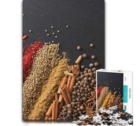 Assorted Herbs And Spices Illustrated Jigsaw Puzzle for Adults, 1000 PCS