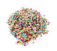 Assorted Holographic Round Dome Sequins - DIY Jewelry, Clothing, and Performance Costume Accessories (100g, Approx. 8000 Pieces, 6mm Diameter, PVC Material)