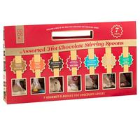 Assorted Hot Chocolate Flavour Stirrers 7pk Xmas EVE Drink Stirring Spoons Gift