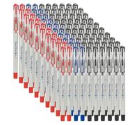 (Assorted Ink - 100 Pens) 100 x Paper Mate Pro X1 Gel Pens 0.5mm Fine Point Bulk Pack Grip