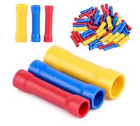 Assorted Insulated Straight Butt Connectors Electrical Crimp Wire Cable Terminals Set Red Blue Yellow,Durability