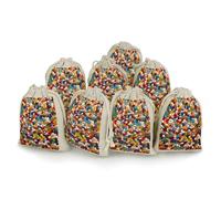 Assorted Jelly Beans 8-Pack Burlap Bags Drawstring Gift Bags Party Favors Bag Weddings Pouches for Holidays & Events