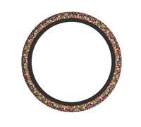 Assorted Jelly Beans Printed Steering Wheel Cover Elastic Stretch Car Wheel Wrap Breathable Non-Slip Steering Wheel Protector for Car Truck SUV