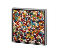 Assorted Jelly Beans Square Lapel Pins Backpack Pin Cute Brooch Decoration Brooches for Women Men Fashion Button Badges for Hat Backpacks Purses Jackets Shirt Suit