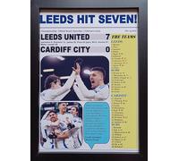 Assorted Leeds United 7 Cardiff City 0-2025 Championship - framed print