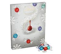 Assorted Lindt Chocolates Advent Calendar 2025 - Luxury Silver 24 Days Christmas Countdown Advent Calendar 233g Chocolates Gift Box with Topline Tree Decoration. Christmas Gifts for Women