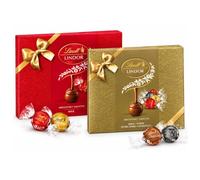 Assorted Lindt Chocolates Gift Box - Luxury Pack of 2 x 300g Selection of Chocolate Truffles Red & Golden Wrapped Chocolate Gifts for Christmas Stockings, Birthday Gifts for Women, Gifts for Couples