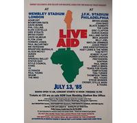 Assorted Live Aid 1985 Wembley Stadium & Philadelphia - multicoloured souvenir print