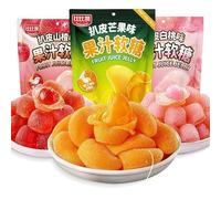 Assorted Mango Flavor Soft Candy,Peelable Fruit Fudge,white peach Peeling Fruit Fudge,Peeling Chewing Candy,Hawthorn Candy,Wedding Candy,Hand peeled candy,Chinese Snacks (Mango,5bag)