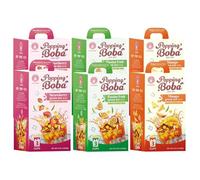 Assorted (Mango/Strawberry/Passion Fruit) Green Tea with Mango Popping Boba Kit (18 servings) - DIY Bubble Tea Kit | Includes Cups, Straws, Popping Boba & Syrup