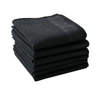 Assorted Men's Handkerchief Plaid 100% Cotton Handkerchiefs Soft White Black Hankies Pocket Square, 04-black6pcs, One size