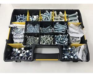 Assorted Metric Hex Bolt and Nyloc Nut Kit M4,M5 M6 M8 M10 M12 M16 Grade 8.8-1,535 Pieces + FREE 300 GRAM MIXED WASHER PACK