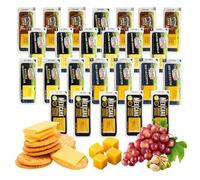 Assorted Mini Selection for Cheese Board - Pack of 25 Individually Wrapped 5 Different Flavour Cheese Portions Great with Chutney or Jam for Lunch Box, Cheese Gift Set, Hampers for Men or Birthday