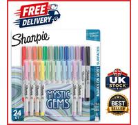 Assorted Mystic Gem Permanent Markers Ultra Fine Point 24 Count for Writing