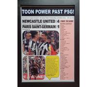 Assorted Newcastle United 4 PSG 1-2023 Champions League - framed print