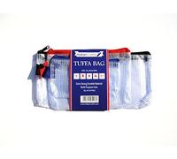 Assorted Pack Tuff Bag Zip Wallet Clear Plastic Wallets Zipped Pouch File Folder Water Resistant Reinforced Heavy Duty Mesh Bags (Assorted Pack Mini/DL/A6-1 Pack)