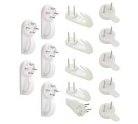 Assorted Picture Hanging Hooks Small Medium Large Sizes - 15 Pack Non Trace Hardwall Hooks for Plasterboard Drywall Concrete Walls Frames Mirrors Art
