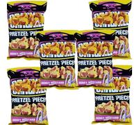 Assorted Pretzel Pieces Snacks 85g- Jalapeño, Hot Buffalo Wings, Cocoa, Speculoos, Salted Caramel, Cheddar Cheese, Garlic Bread & Honey Mustard -ckls (6 x Pack, Pretzel Pieces Honey Mustard)