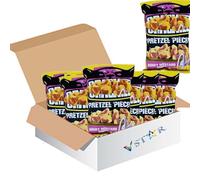 Assorted Pretzel Pieces Snacks 85g- Jalapeño, Hot Buffalo Wings, Cocoa, Speculoos, Salted Caramel, Cheddar Cheese, Garlic Bread & Honey Mustard -ckls (24 x Pack, Pretzel Pieces Honey Mustard)