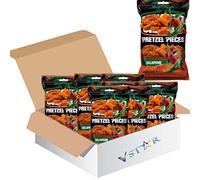 Assorted Pretzel Pieces Snacks 85g- Jalapeño, Hot Buffalo Wings, Cocoa, Speculoos, Salted Caramel, Cheddar Cheese, Garlic Bread & Honey Mustard -ckls (12 x Pack, Pretzel Pieces Jalapeno)