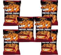 Assorted Pretzel Pieces Snacks 85g- Jalapeño, Hot Buffalo Wings, Cocoa, Speculoos, Salted Caramel, Cheddar Cheese, Garlic Bread & Honey Mustard -ckls (6 x Pack, Pretzel Pieces Hot Buffalo Wings)