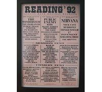 Assorted Reading Festival 1992 line-up - Nirvana - Public Enemy - The Wonderstuff - framed print