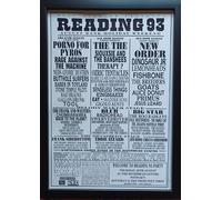 Assorted Reading Festival 1995 line-up - Smashing Pumpkins Bjork Paul Weller Neil Young Green Day Foo Fighters - framed print