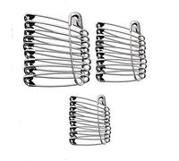 Assorted Safety Pins Needles Pack of 50 Nickel Plated Pins Clothing Clips Tool Coils Assorted Sizes.