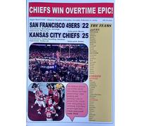 Assorted San Francisco 49ers 22 Kansas City Chiefs 25 - Super Bowl LVIII - souvenir print