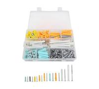 Assorted Self-Tapping Wall 300-piece Plastic for Kit Storage Plus Screw Stainless Steel Anchor Drywall Sizes (M5/M6/M8 25-60mm) with Organized - Box