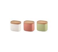 SET OF 3 STORAGE JARS "TIERRA"