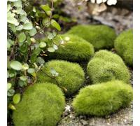 Assorted Sized Artificial Moss Rocks 10pcs 4 Size Green Fake Stone Artificial Moss Rocks Home Decor Simulation Plant DIY Decoration For Garden And Crafting For Floral Arrangements, Fairy Gardens(About
