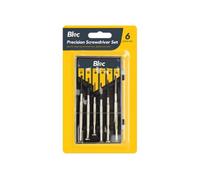 Assorted Sizes Precision Metal Screwdriver Set (6 Pieces) 18.8 x 11 x 2 cm - Rotating Tops, Stylish Black & Silver Design, Ideal for Electrical Repairs, Glasses, & More