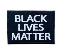 Assorted Slogans for Motorcycle Biker Rider Clothes Decoration Jeans Jacket Clothing Badge Iron on Sew on Embroidered Patch appliqué (Black Lives Matter)