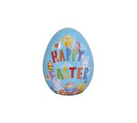 Assorted Solid Milk Chocolate Figures Chocolate in Decorative box Chick, Bunny, Egg & Rabbit Shaped Storage box for Easter Mothers day cute gifts (Happy Easter Egg-Shaped 49g)